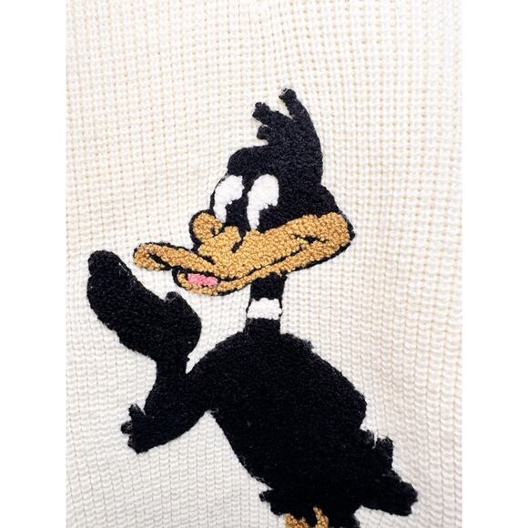 Vintage 1960s Daffy Duck American Characters Warner Brothers Tufted 3D Sweater - Picture 6 of 14